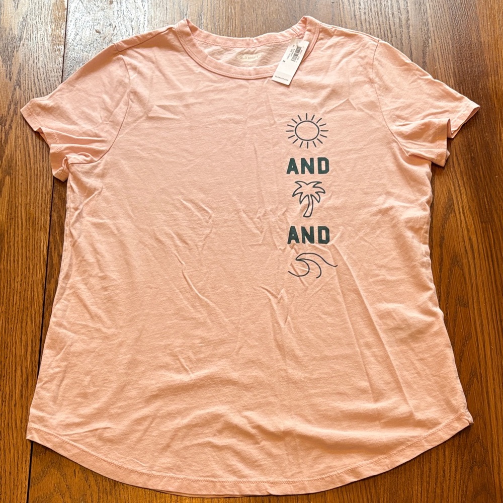 Old Navy Light Pink T-Shirt Women Sz M